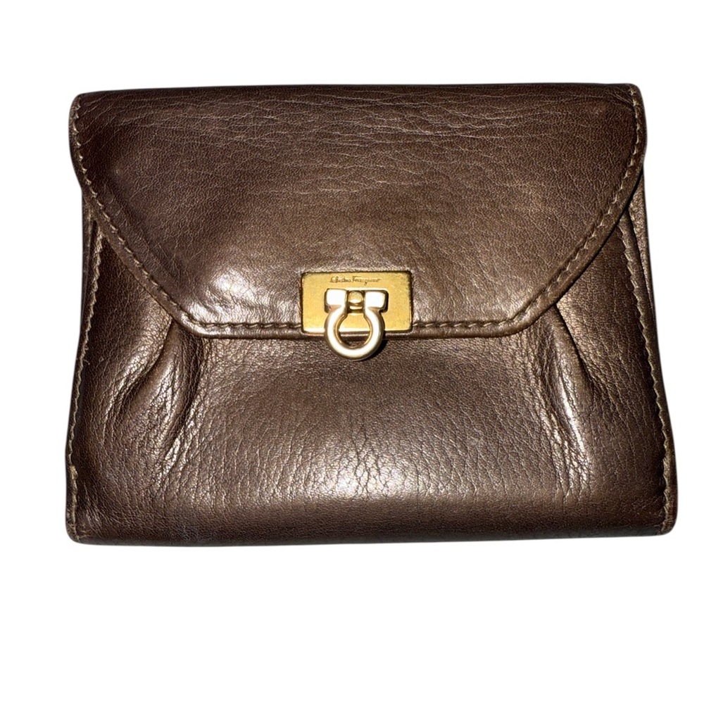 Salvatore Ferragamo Dark Brown Leather Wallet